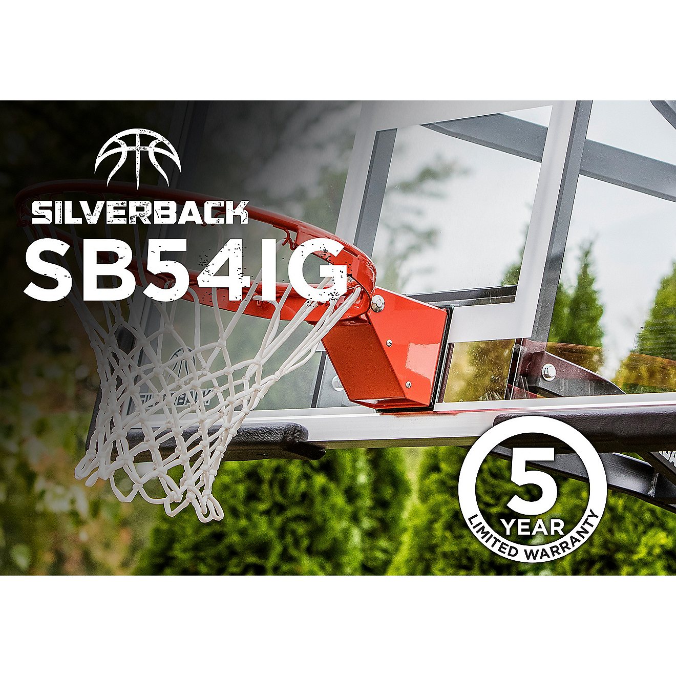 Silverback 54 in Inground Tempered-Glass Basketball Hoop                                                                         - view number 3