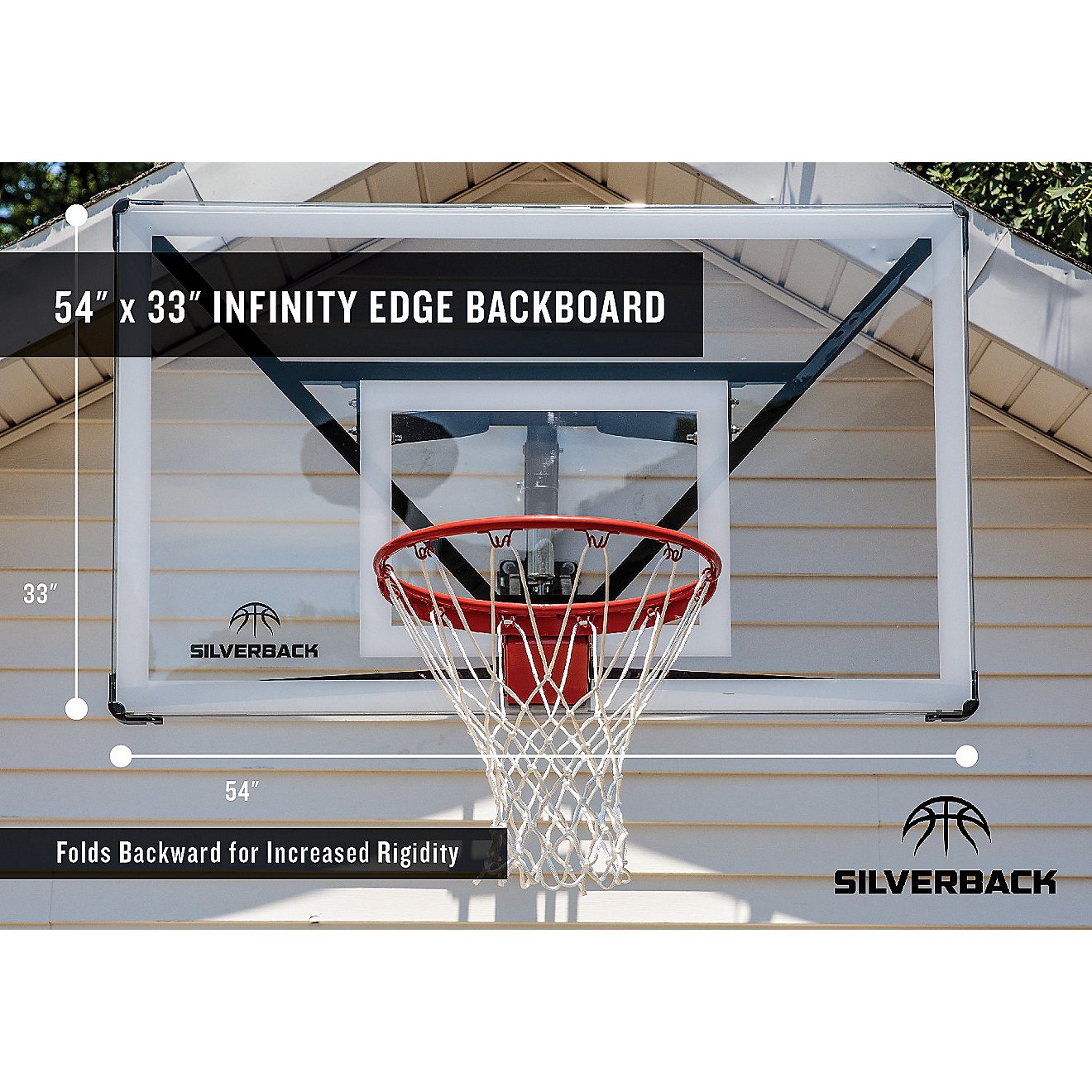 Silverback NXT 54 in Steel Wall-Mounted Basketball System                                                                        - view number 9