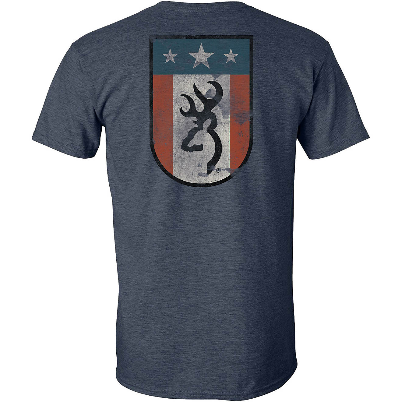 Browning Men's Tri-Shield Flag Graphic T-shirt                                                                                   - view number 1