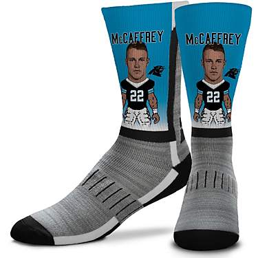 For Bare Feet Carolina Panthers Christian McCaffrey MVP VC Crew Socks                                                           
