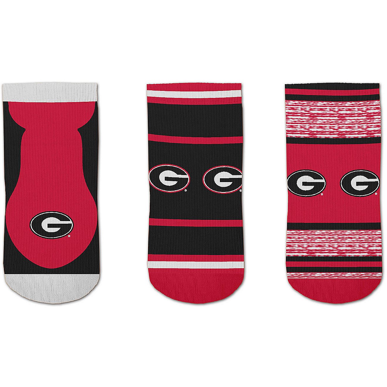 For Bare Feet University of Georgia CASH No Show Socks 3-Pack                                                                    - view number 3