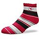 For Bare Feet Kansas City Chiefs Skip Stripe Low Cut Socks                                                                       - view number 1 image