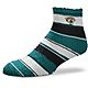 For Bare Feet Jacksonville Jaguars Skip Stripe Low Cut Socks                                                                     - view number 1 image
