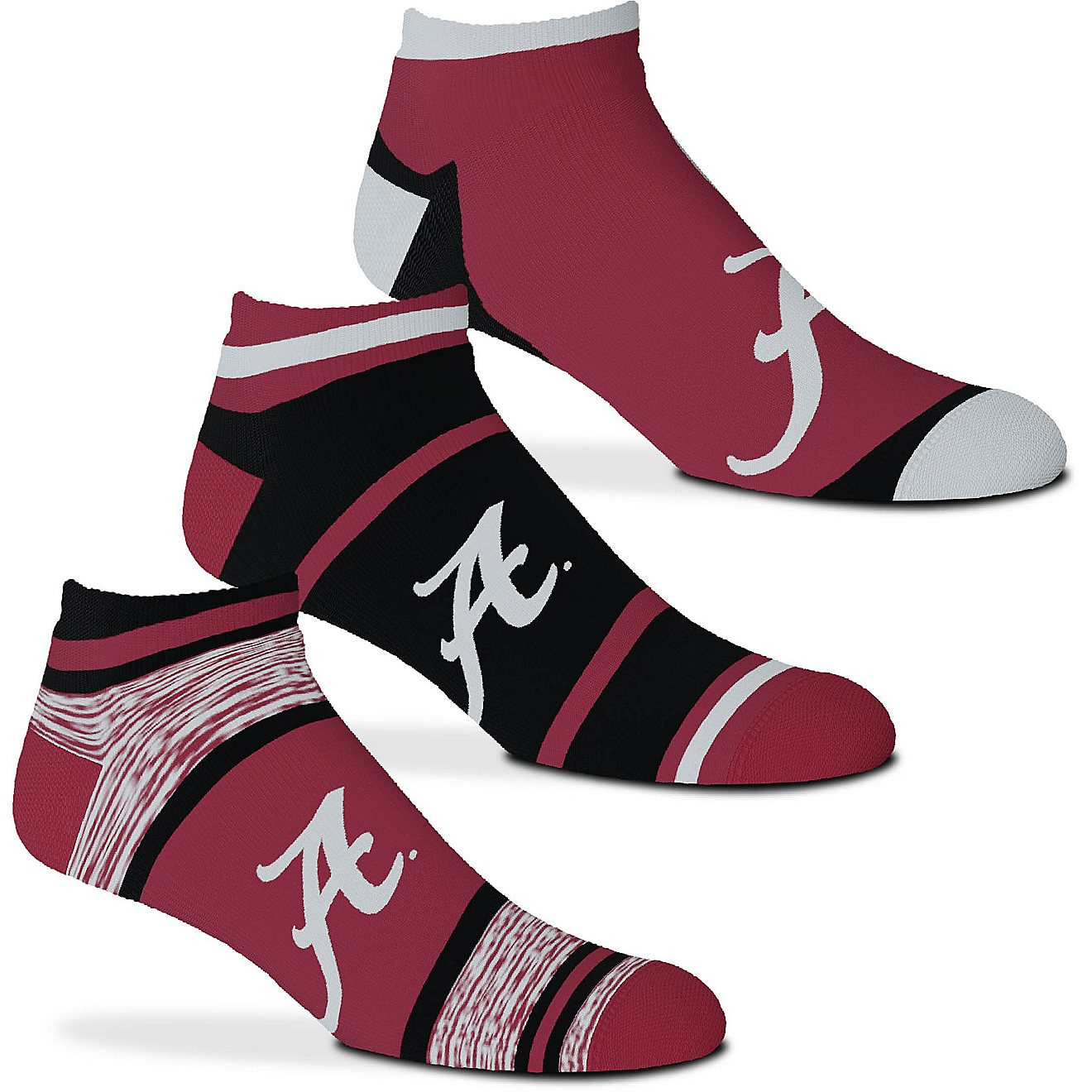 For Bare Feet University of Alabama CASH No Show Socks 3-Pack                                                                    - view number 2