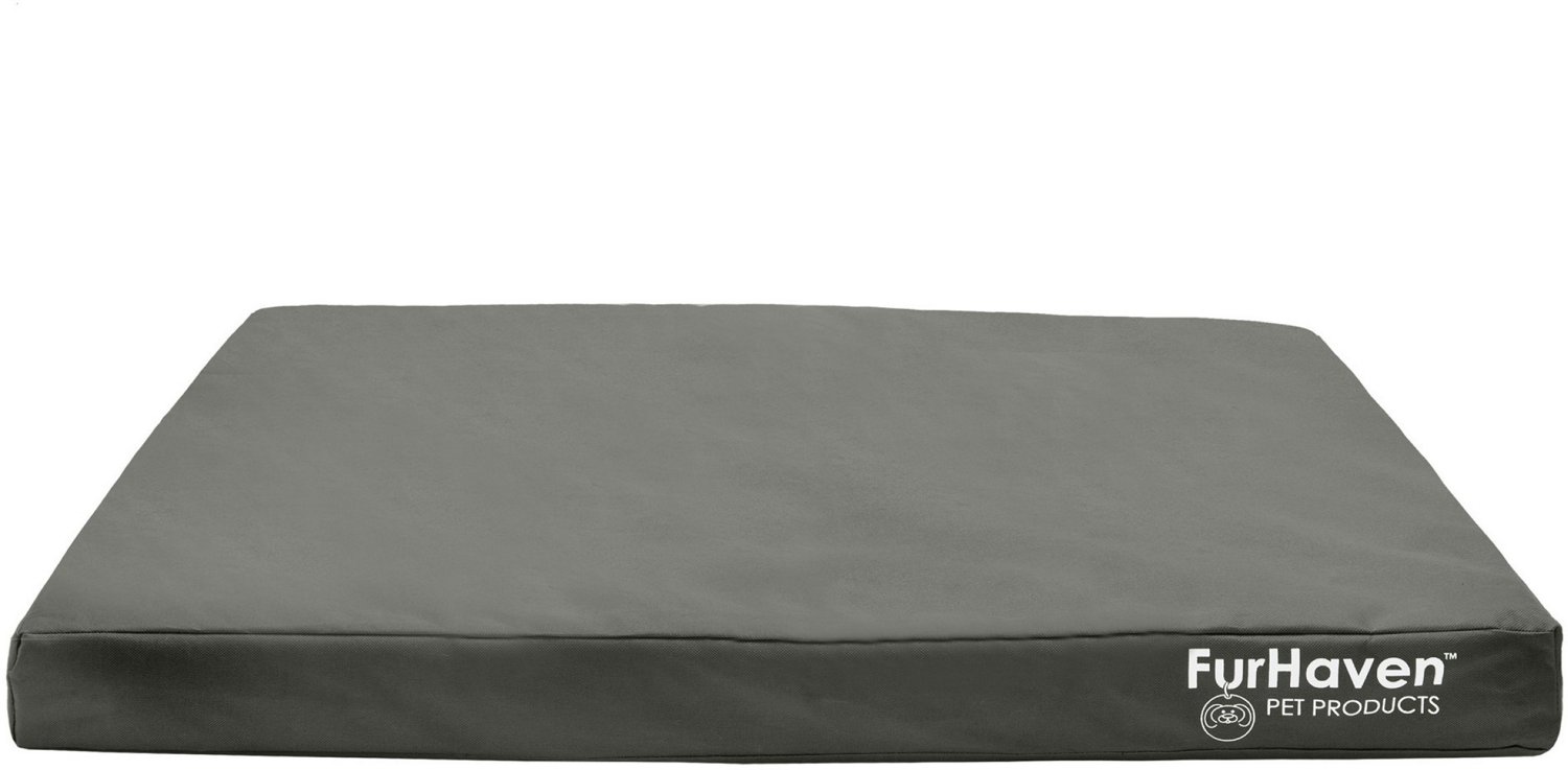 Photo 1 of **USED**Furhaven Logo Indoor/Outdoor Deluxe Orthopedic Dog Bed - Large, Stone Gray