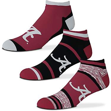 For Bare Feet University of Alabama CASH No Show Socks 3-Pack                                                                   