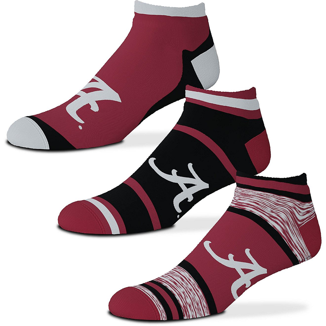 For Bare Feet University of Alabama CASH No Show Socks 3-Pack                                                                    - view number 1