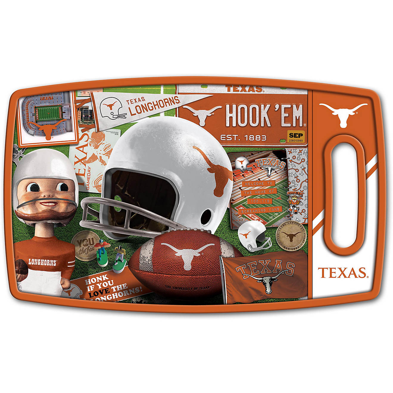 YouTheFan University Of Texas Retro Series Cutting Board                                                                         - view number 1