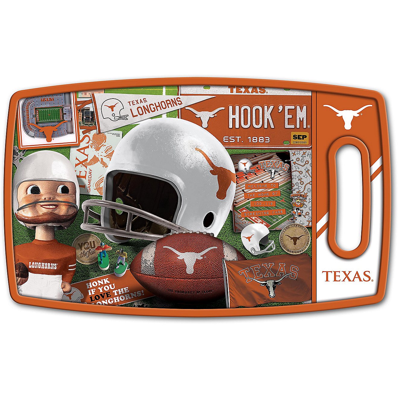 YouTheFan University Of Texas Retro Series Cutting Board                                                                         - view number 1