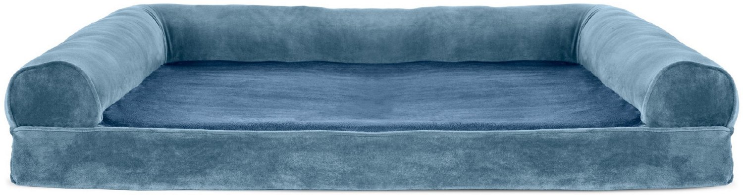 FurHaven Orthopedic Velvet Jumbo Sofa Pet Bed Academy