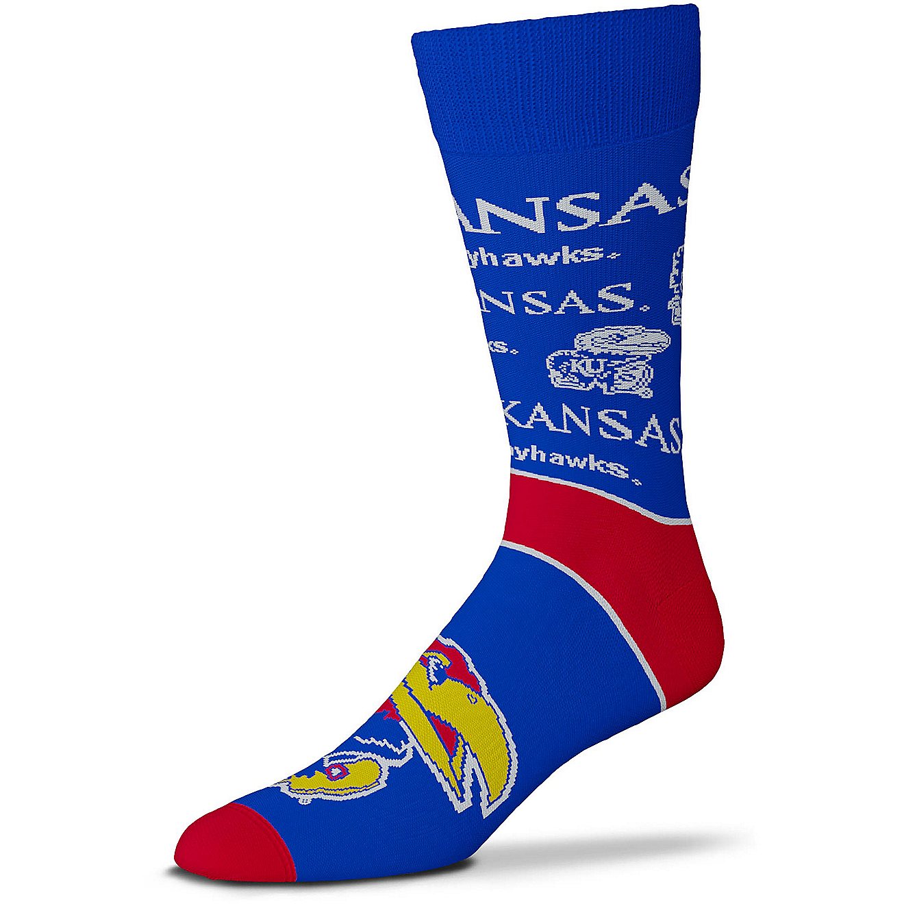 For Bare Feet University of Kansas End to End Big Logo Crew Socks                                                                - view number 1
