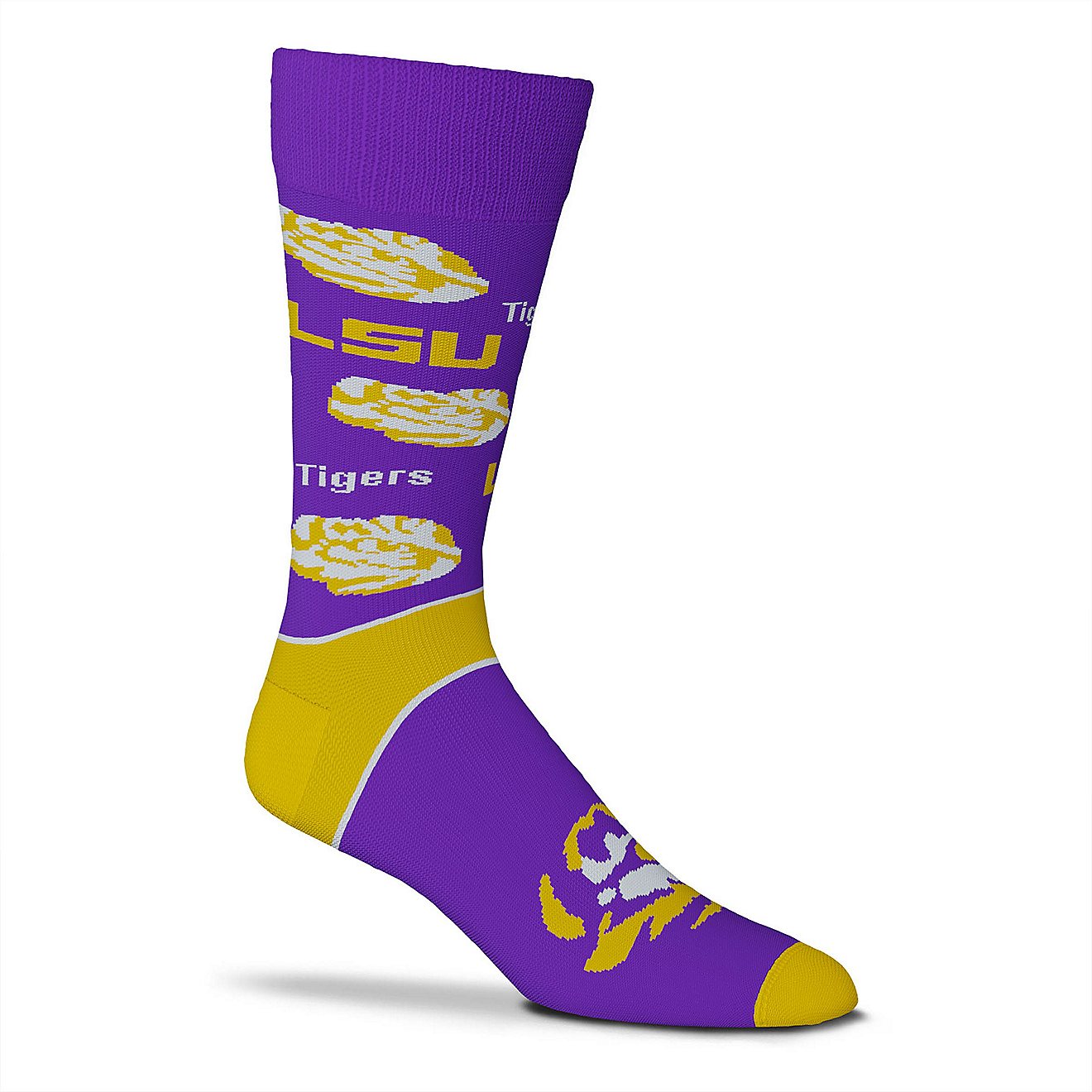 For Bare Feet Louisiana State University End to End Big Logo Crew Socks                                                          - view number 2