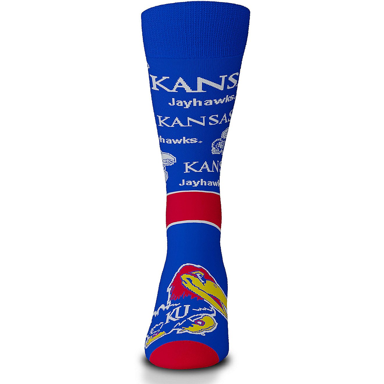 For Bare Feet University of Kansas End to End Big Logo Crew Socks                                                                - view number 3