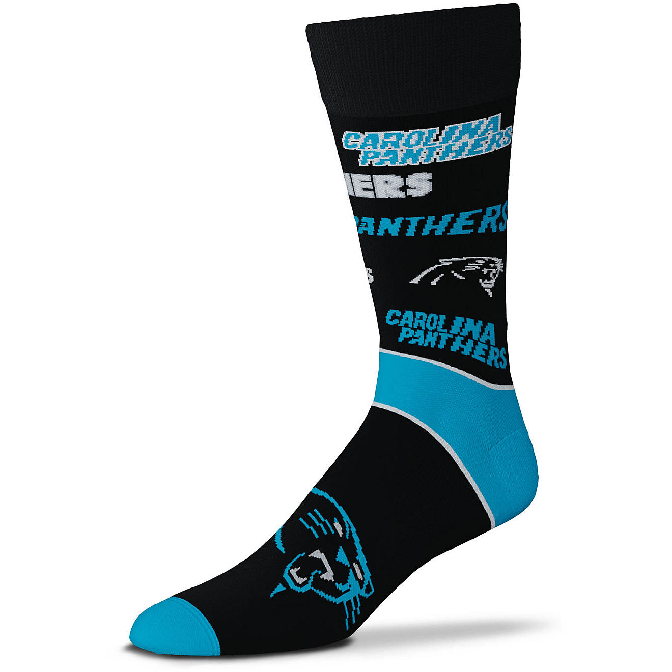 For Bare Feet Carolina Panthers End to End Big Logo Knee High Socks                                                              - view number 1