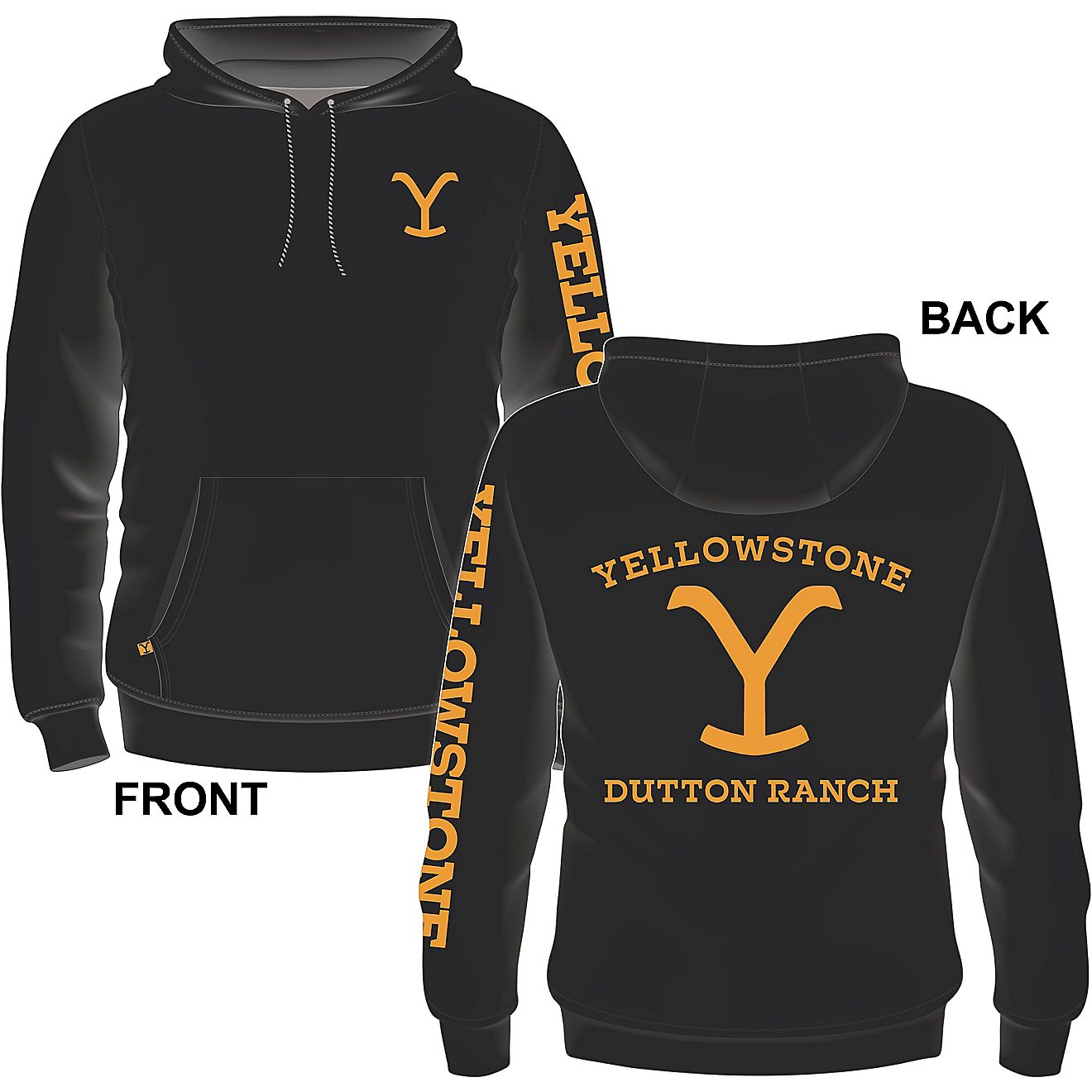 Yellowstone Men's Dutton Ranch Graphic Hoodie                                                                                    - view number 1