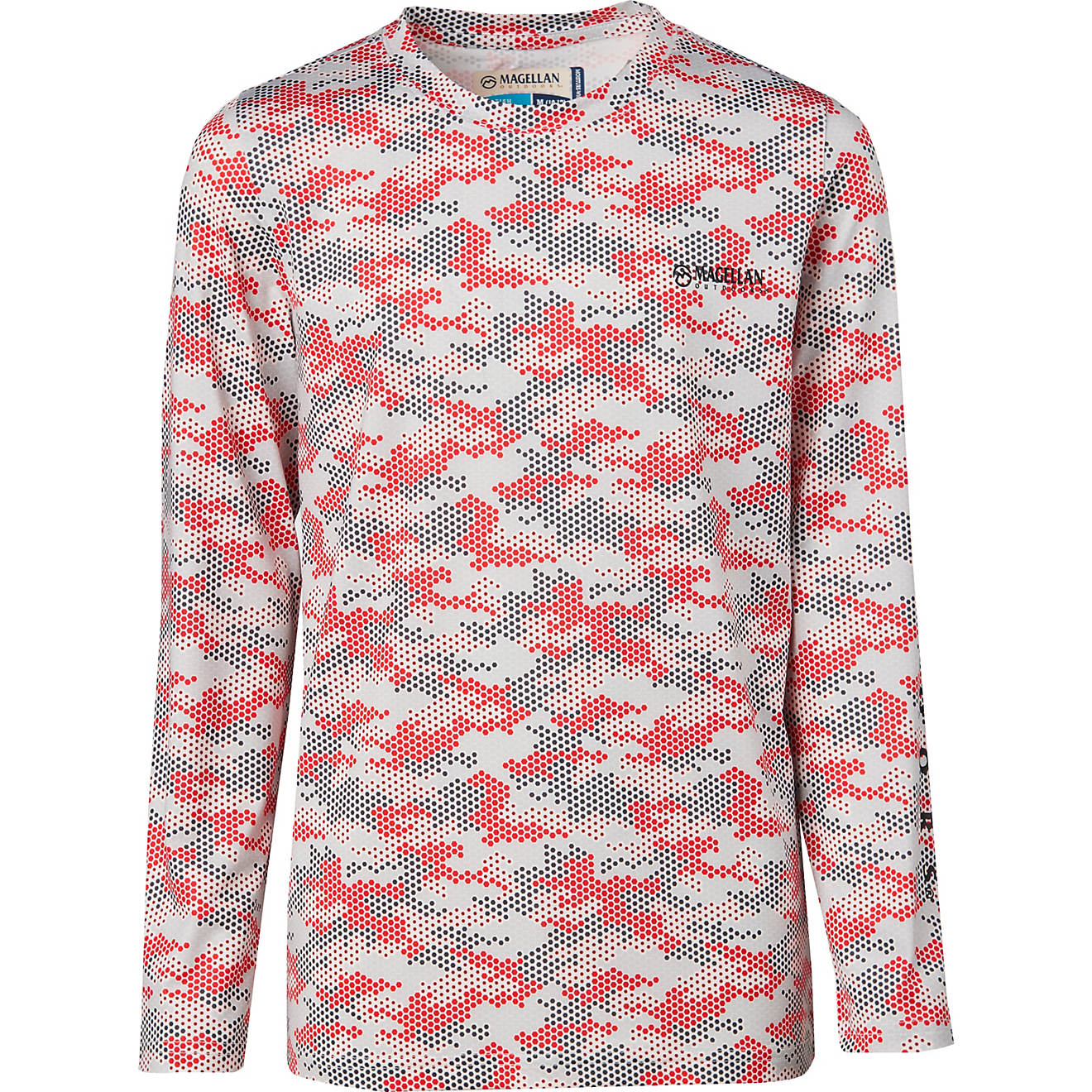 Magellan Outdoors Boys' Abstract Camo Long Sleeve T-shirt                                                                        - view number 1
