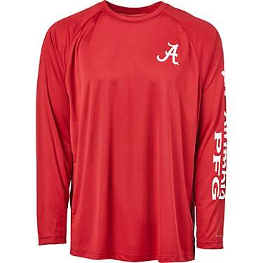 Columbia Sportswear Men's University of Alabama PFG Terminal Tackle Big Long Sleeve T-shirt                                     