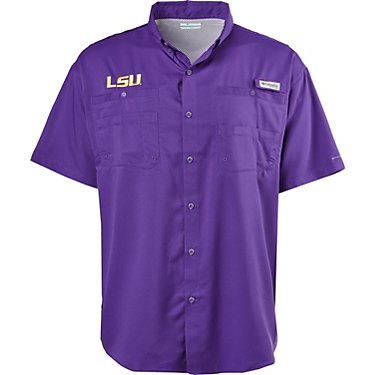 Columbia Sportswear Men’s Big and Tall Louisiana State University Tamiami Button-Up Shirt