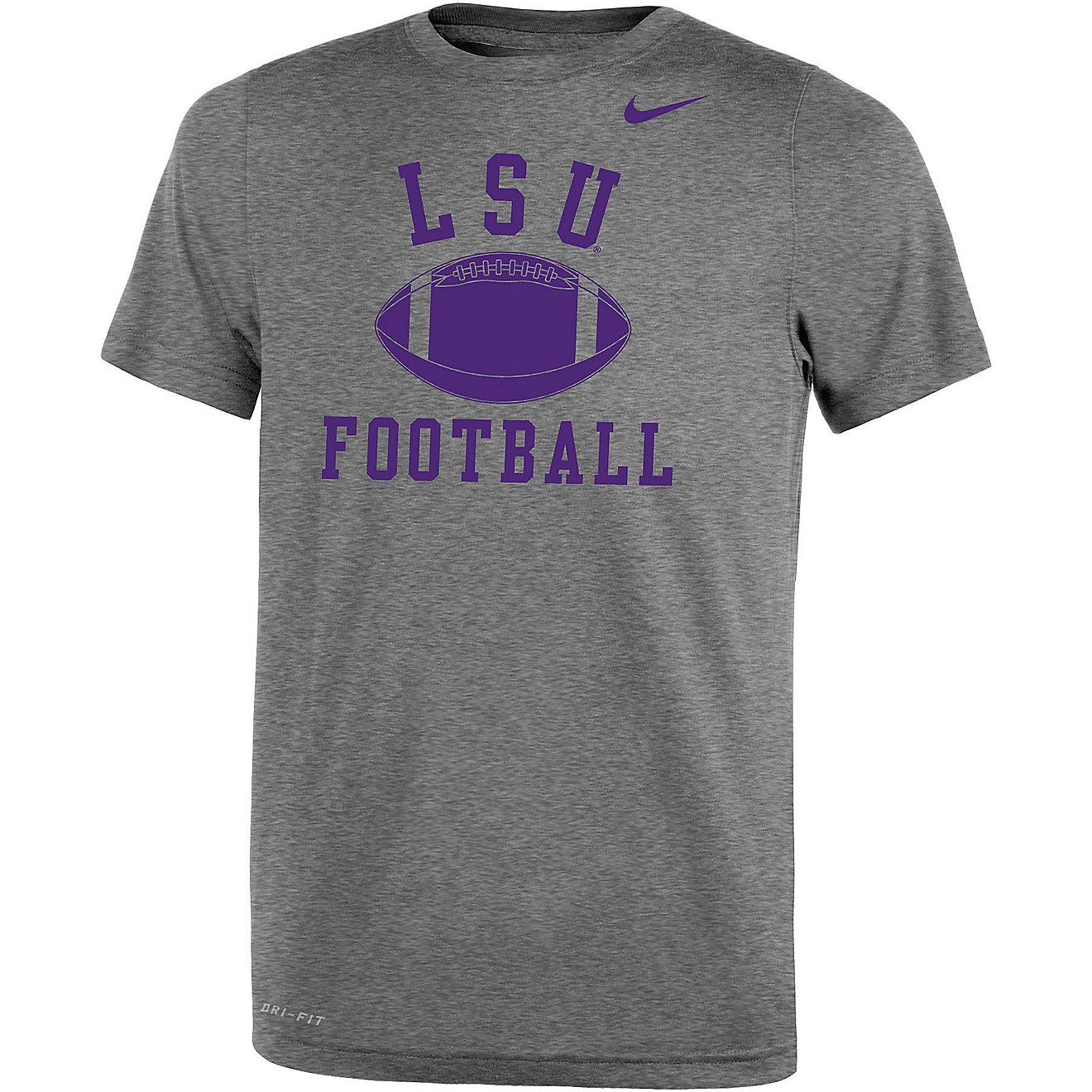 Nike Boys' Louisiana State University Dri-FIT Football Legend Short Sleeve T-shirt                                               - view number 1