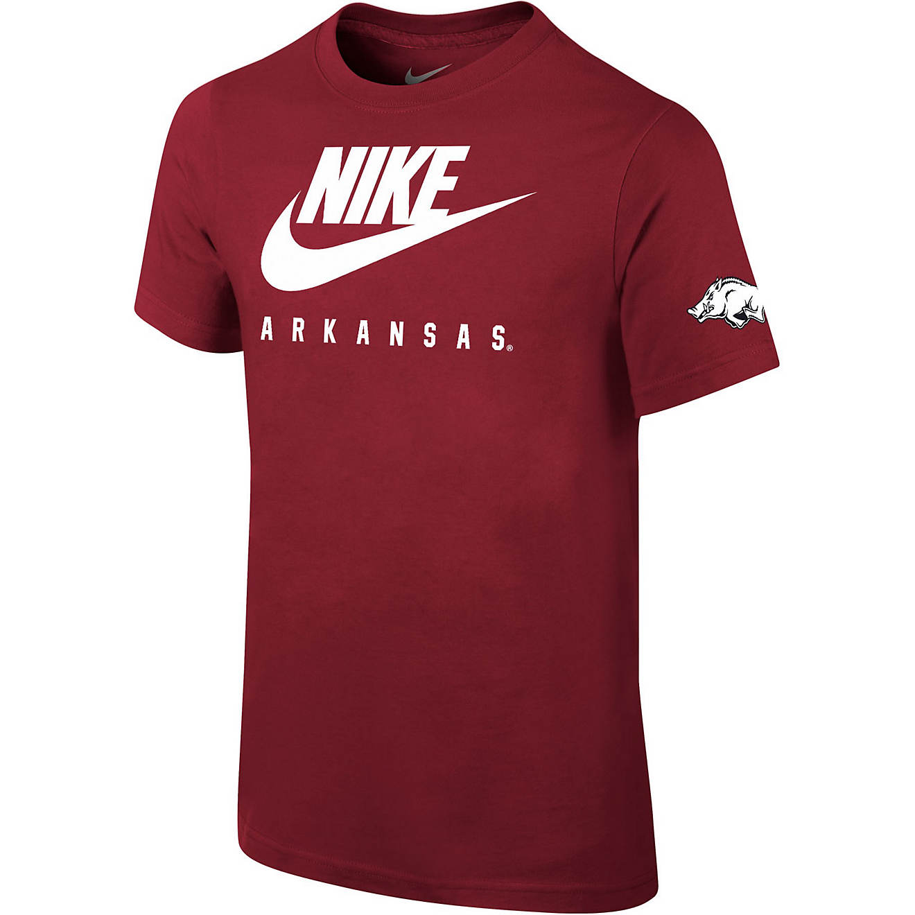 Nike Boys' University of Arkansas Essential Futura T-shirt                                                                       - view number 1