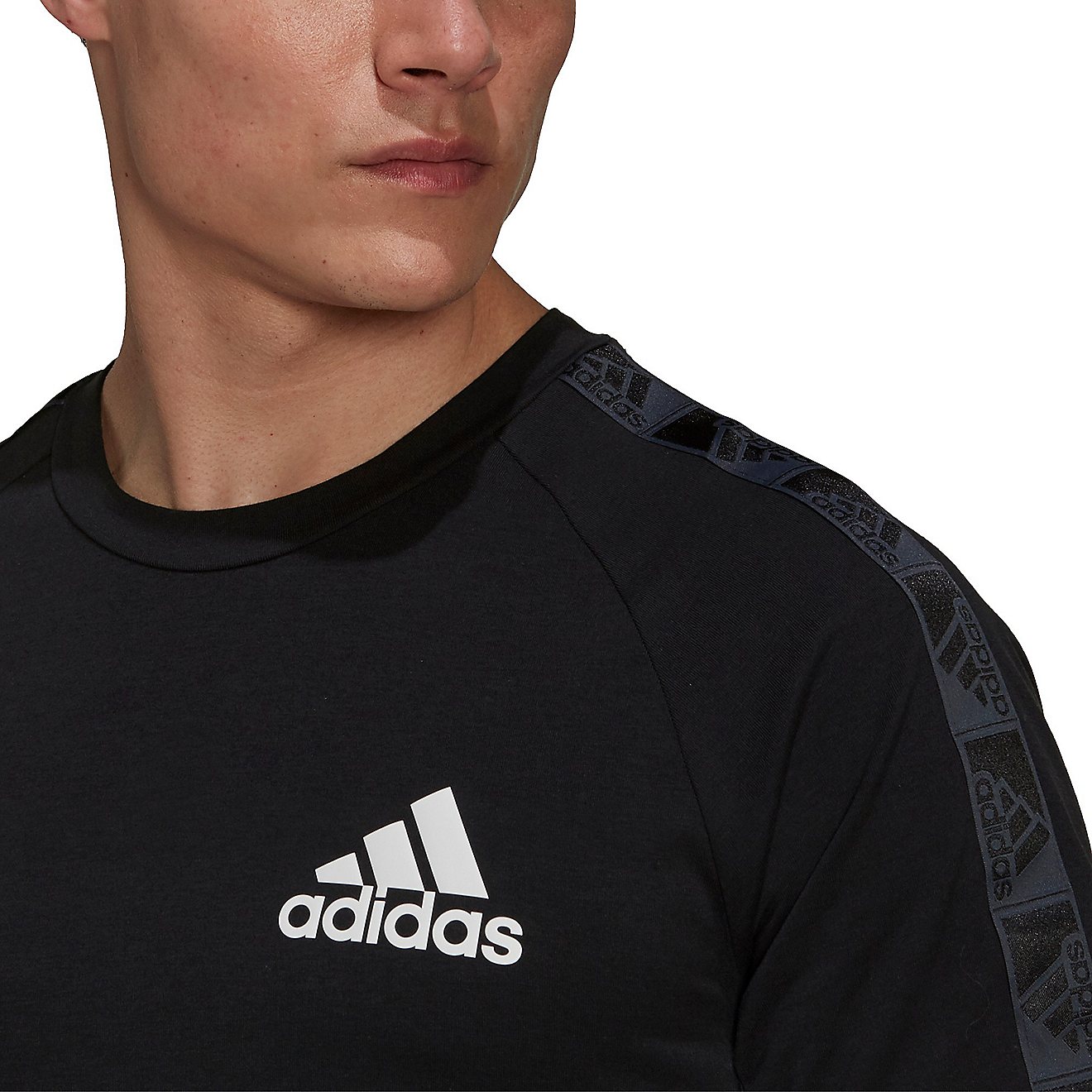 adidas Men's AEROREADY DTM Sport Motion Logo Short Sleeve T-Shirt                                                                - view number 4