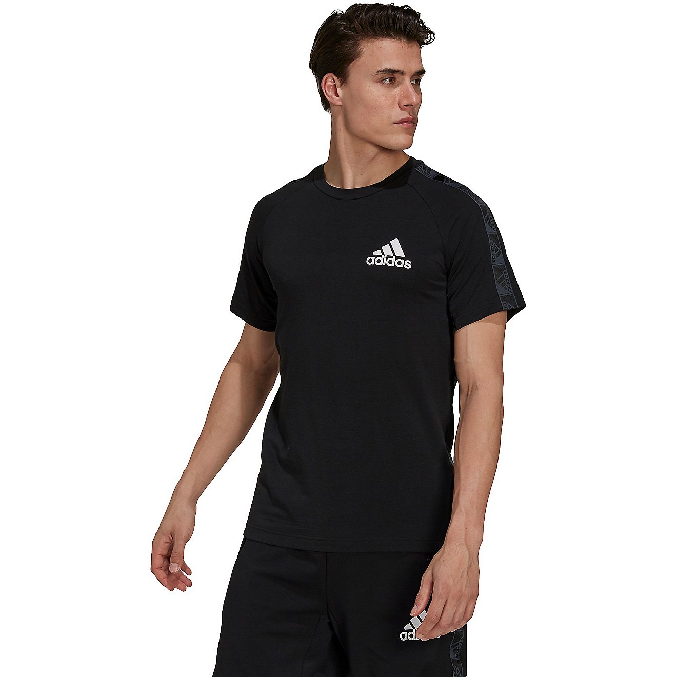 adidas Men's AEROREADY DTM Sport Motion Logo Short Sleeve T-Shirt                                                                - view number 1