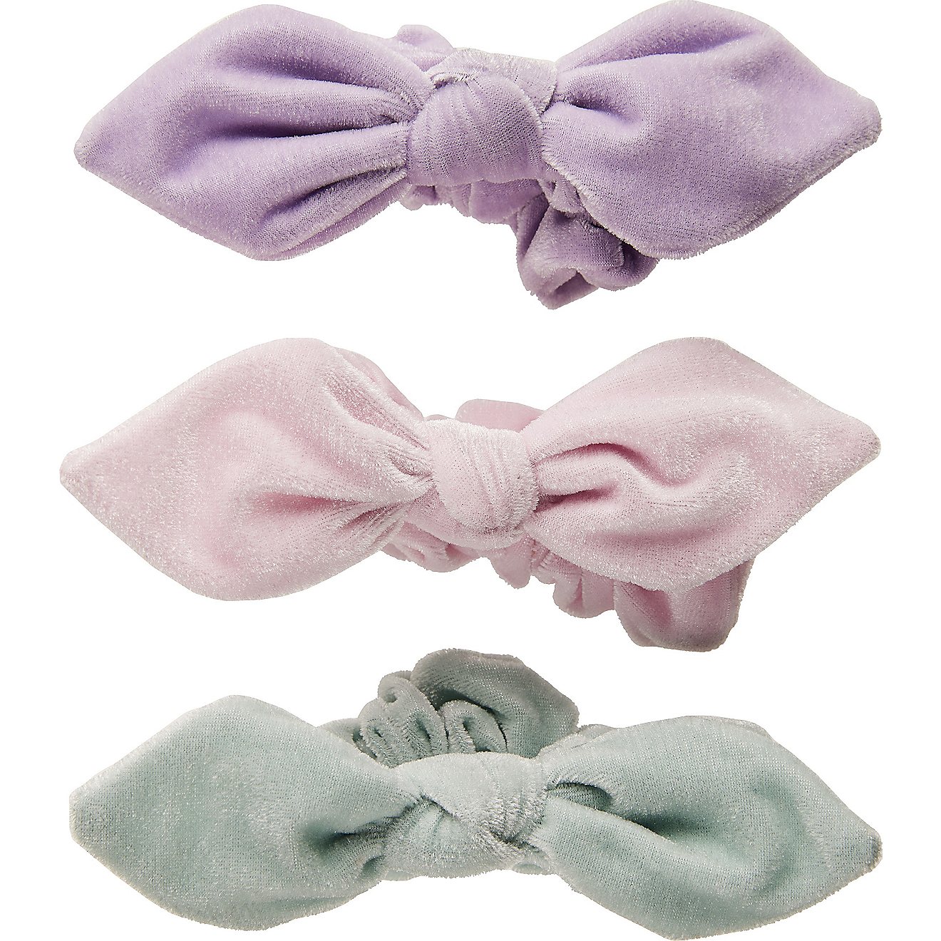 Layer 8 Girls' Velvet Bow Pastel Scrunchies 3-Pack                                                                               - view number 1