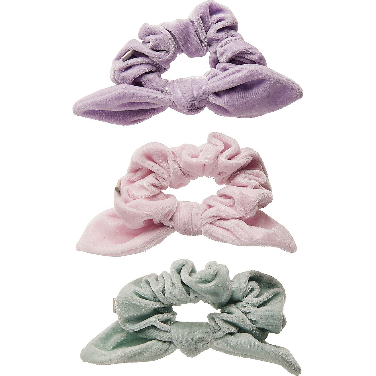 Layer 8 Girls' Velvet Bow Pastel Scrunchies 3-Pack                                                                               - view number 2
