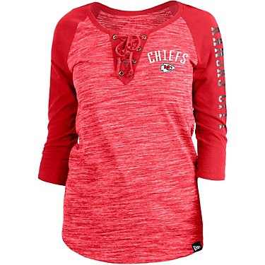 New Era Women's Kansas City Chiefs Reverse Space Dye 3/4 Sleeve T-shirt