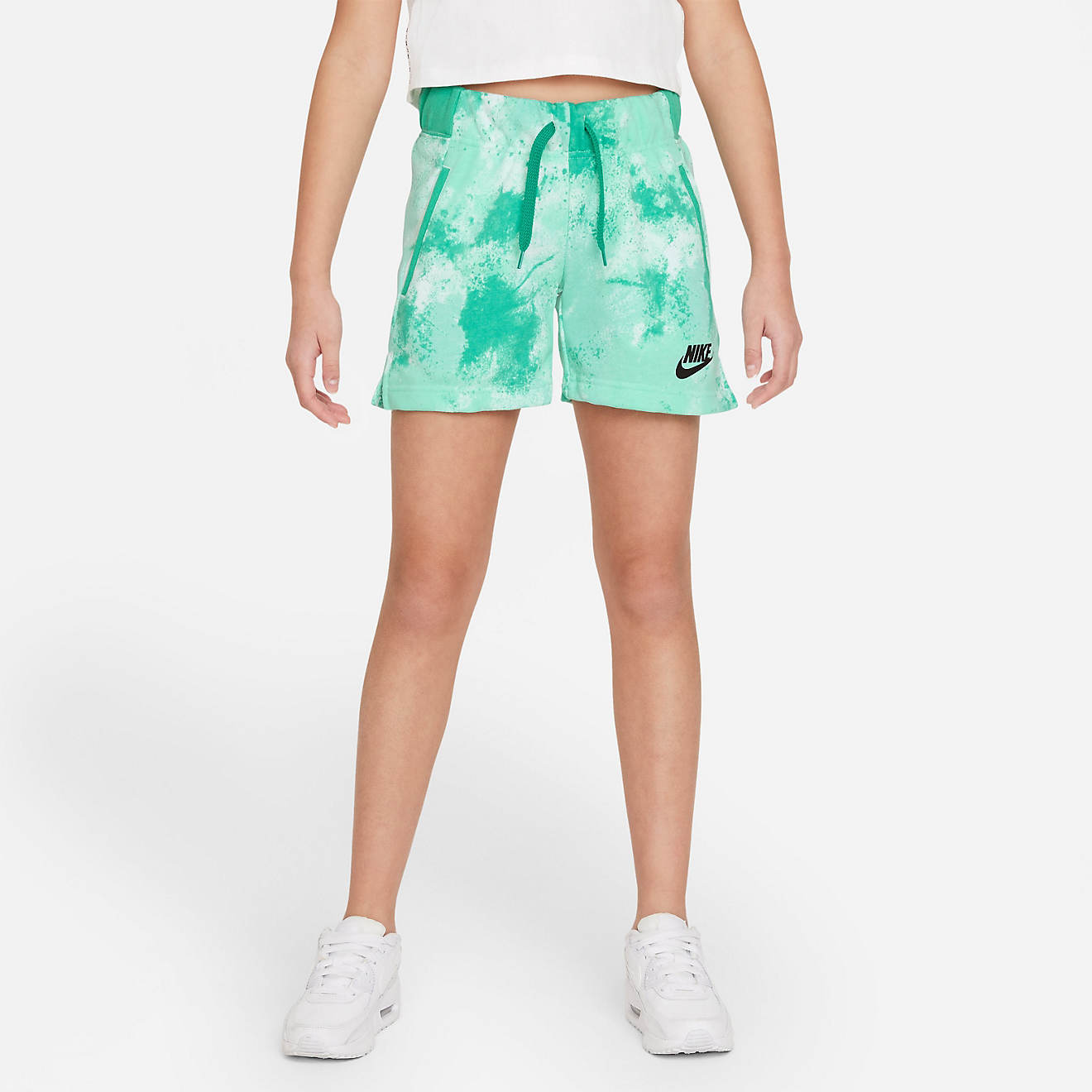 Nike Girls' Club Fleece Printed Shorts 5 in                                                                                      - view number 1