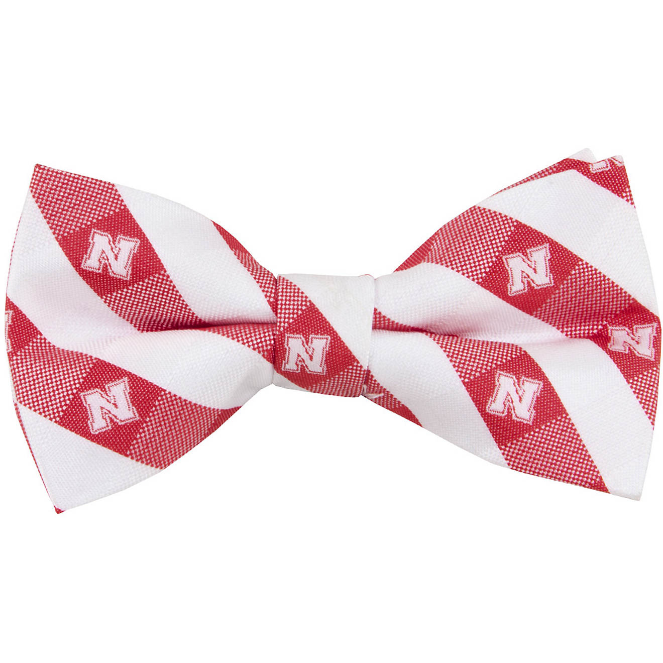 Eagles Wings University of Nebraska Woven Polyester Checkered Bow Tie                                                            - view number 1