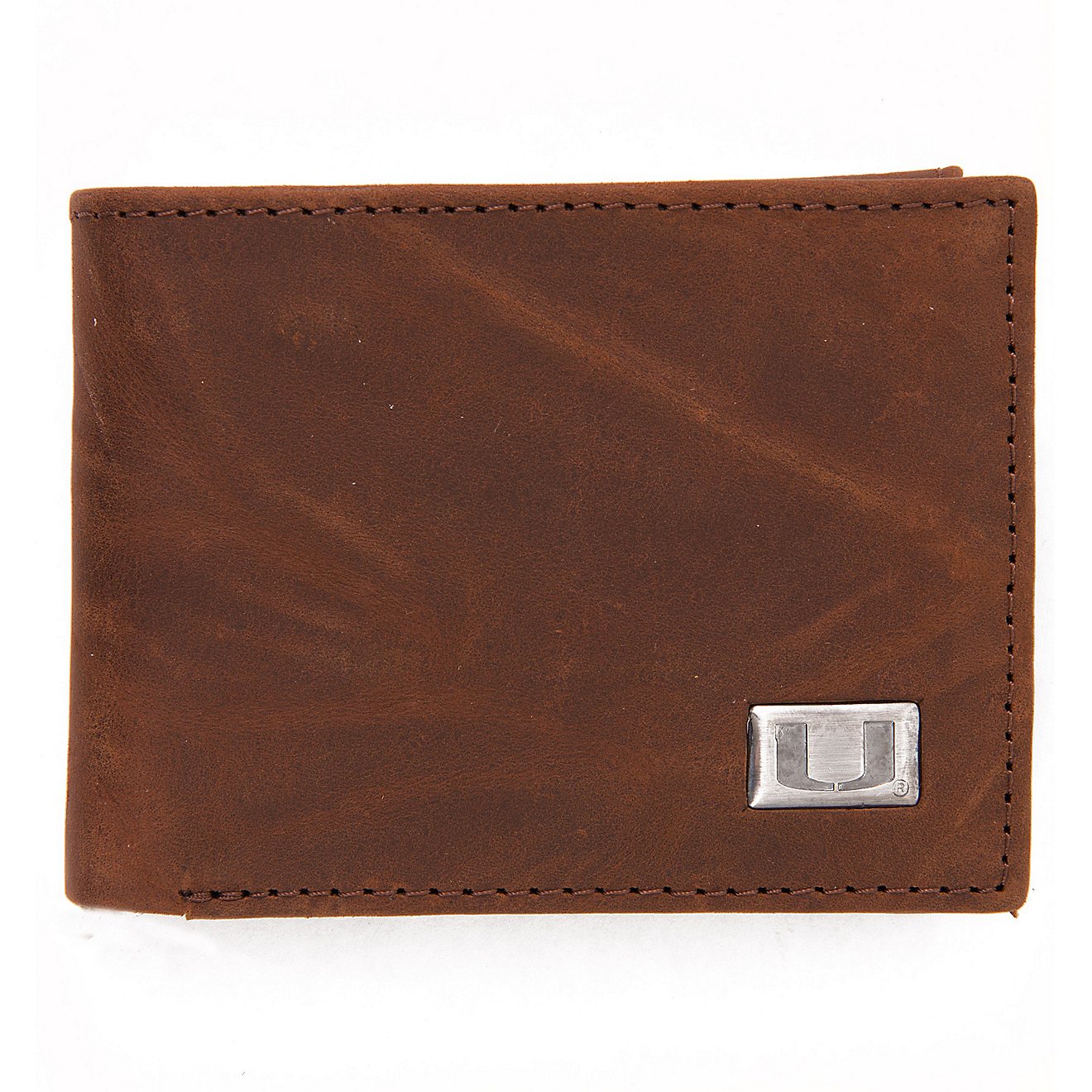 Eagle Wings University of Miami Leather Bi-Fold Wallet.                                                                          - view number 1