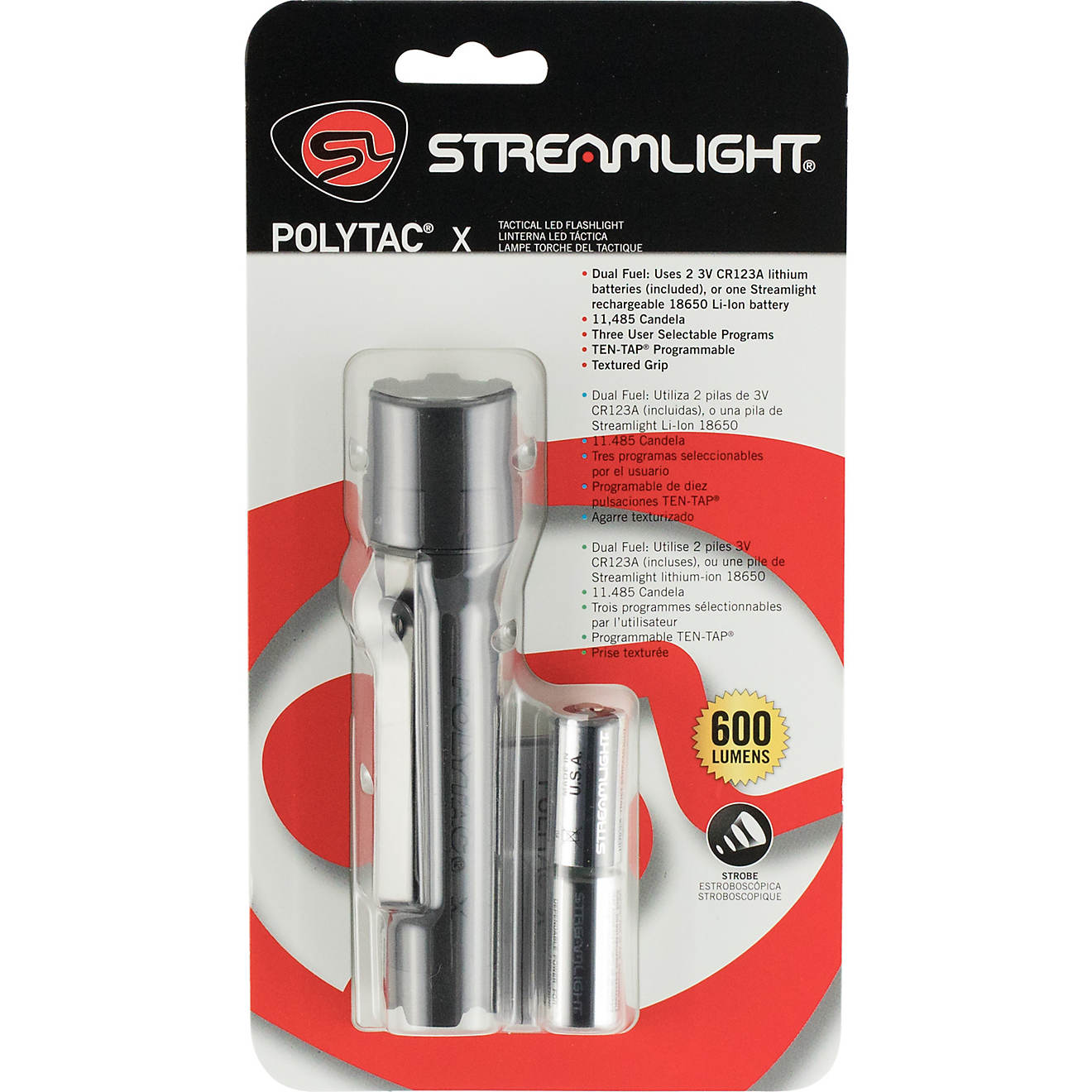 Streamlight PolyTac X Multi-Fuel 600 Lumen Tactical Flashlight                                                                   - view number 1