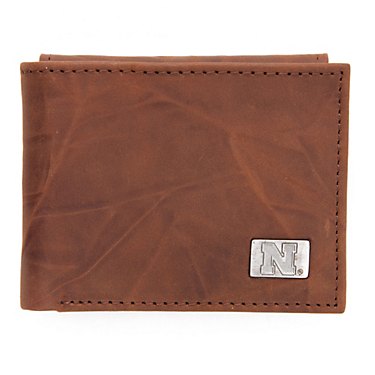 Eagles Wings University of Nebraska Leather Bi-Fold Wallet