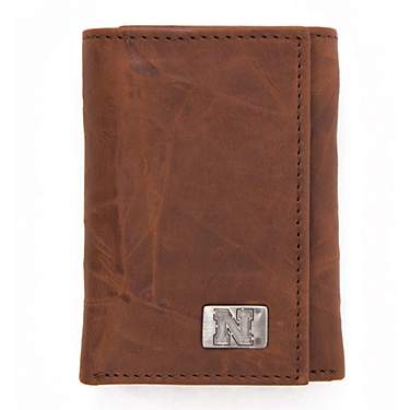 Eagles Wings University of Nebraska Leather Tri-Fold Wallet                                                                     