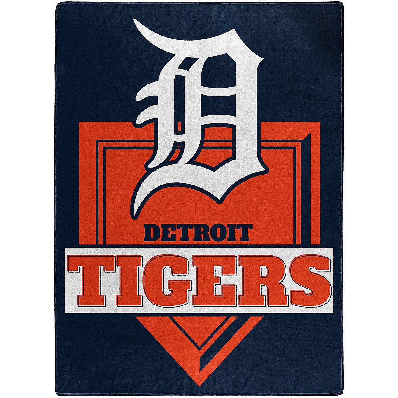 Northwest Detroit Tigers Home Plate Raschel Throw                                                                                - view number 1