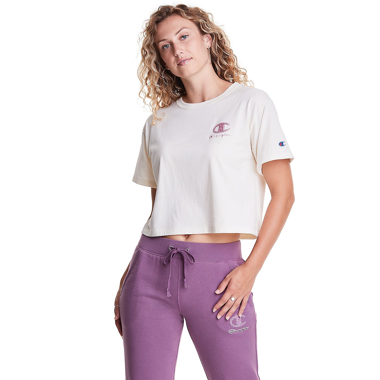 Champion™ Women's' Cropped Left Chest Checkmate T-shirt                                                                        - view number 1