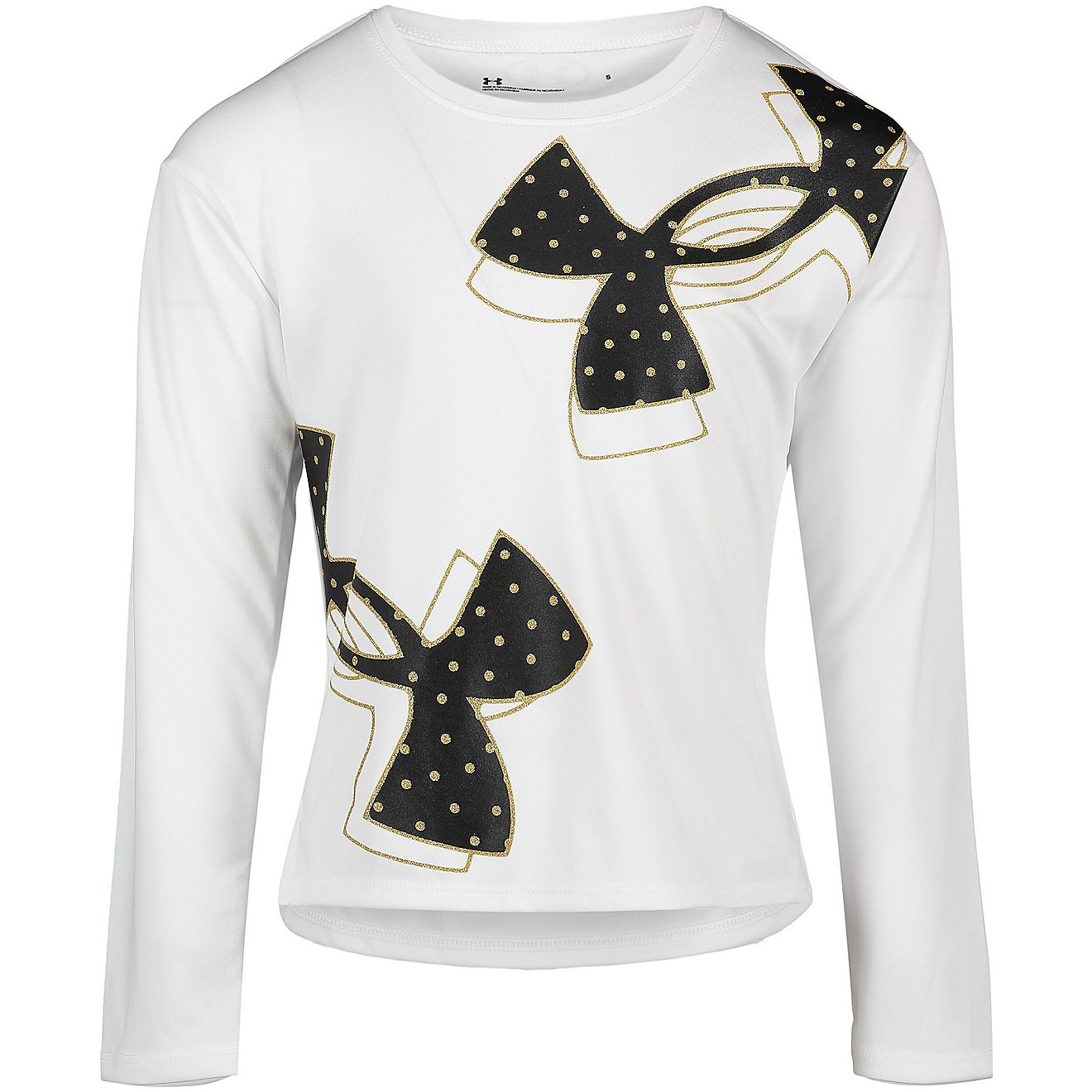 Under Armor Girls' 4-7 Gold Dot Logo Long Sleeve T-shirt                                                                         - view number 1