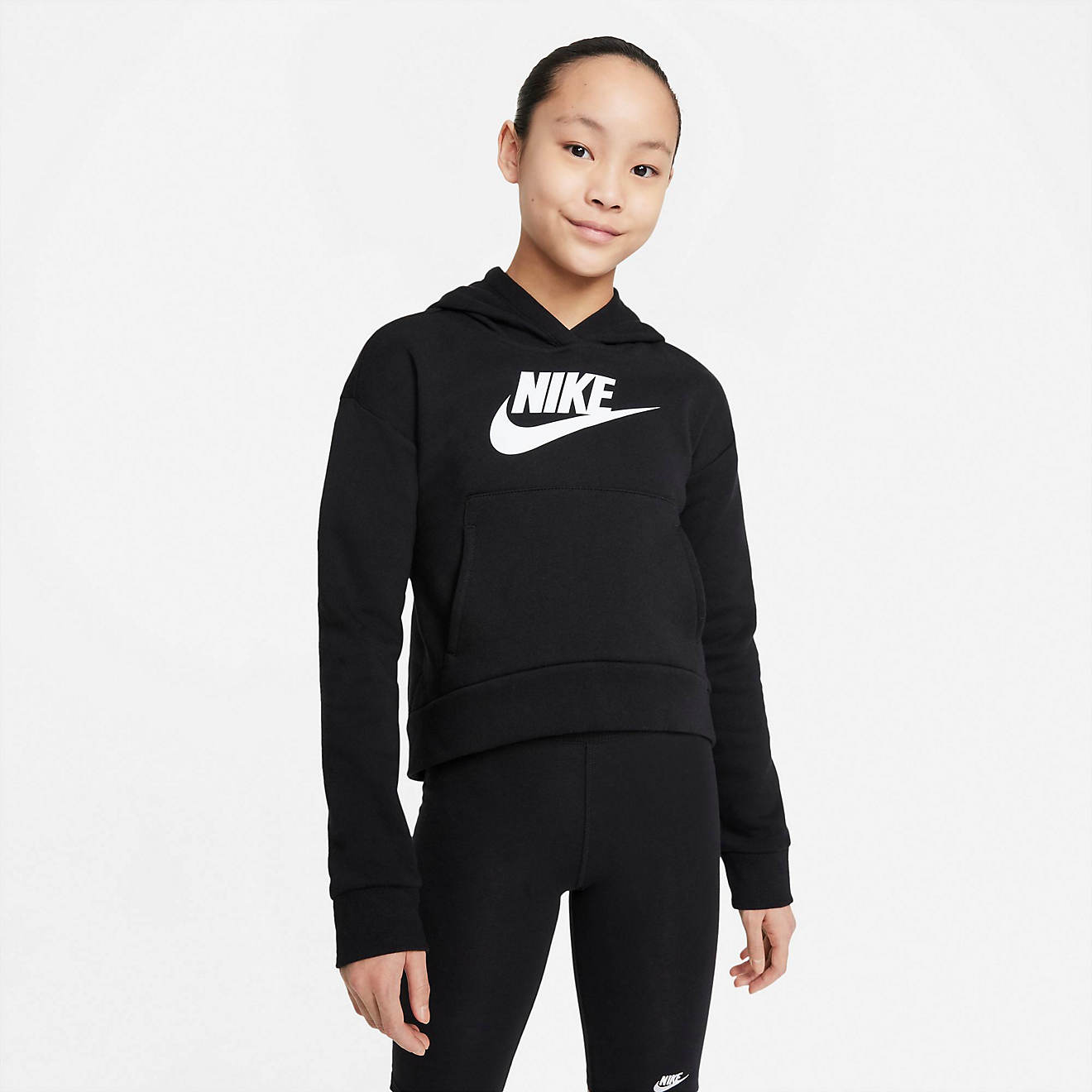 Nike Girls' Sportswear Club Fleece Hoodie                                                                                        - view number 1
