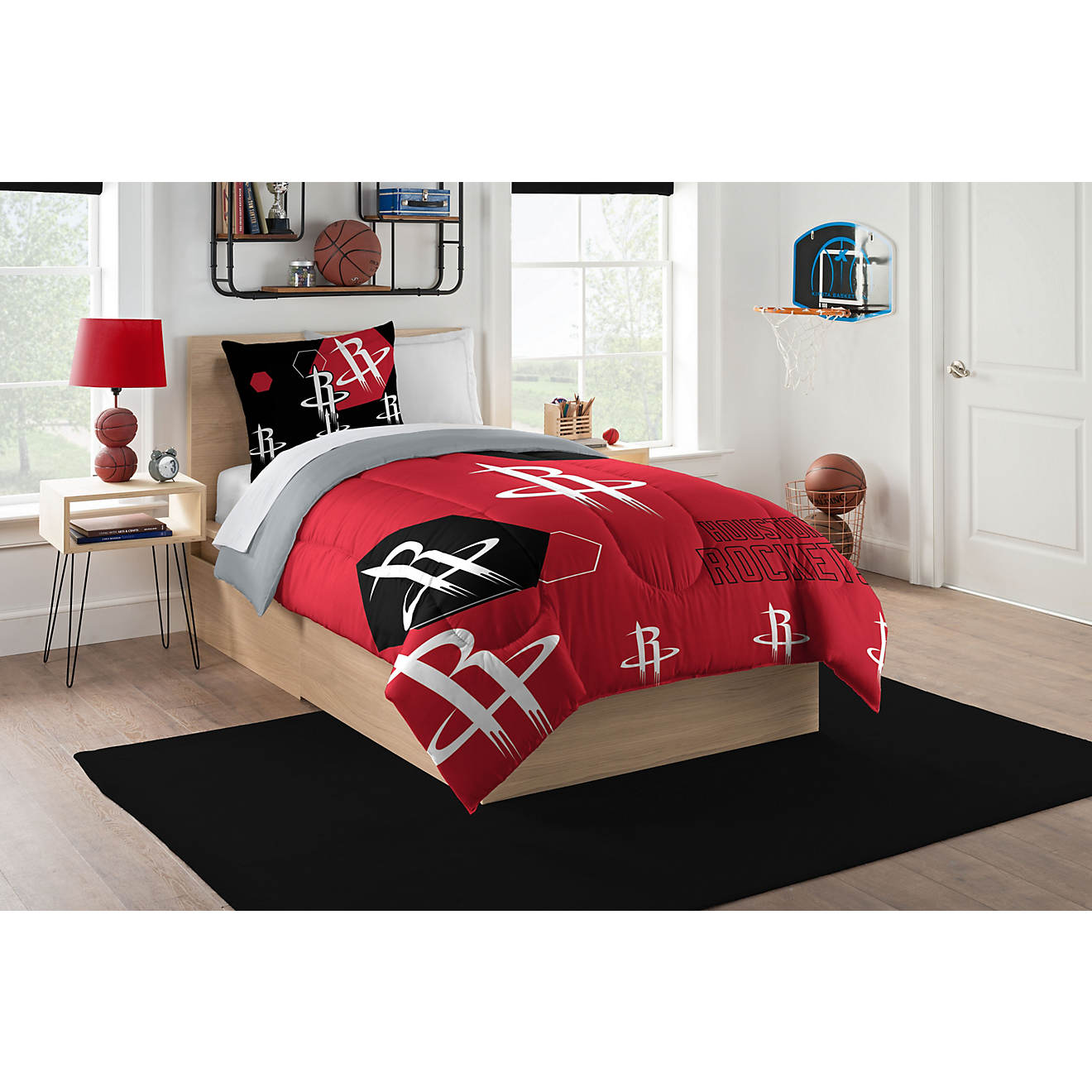 The Northwest Company Houston Rockets Hexagon Twin Comforter and Sham Set                                                        - view number 1