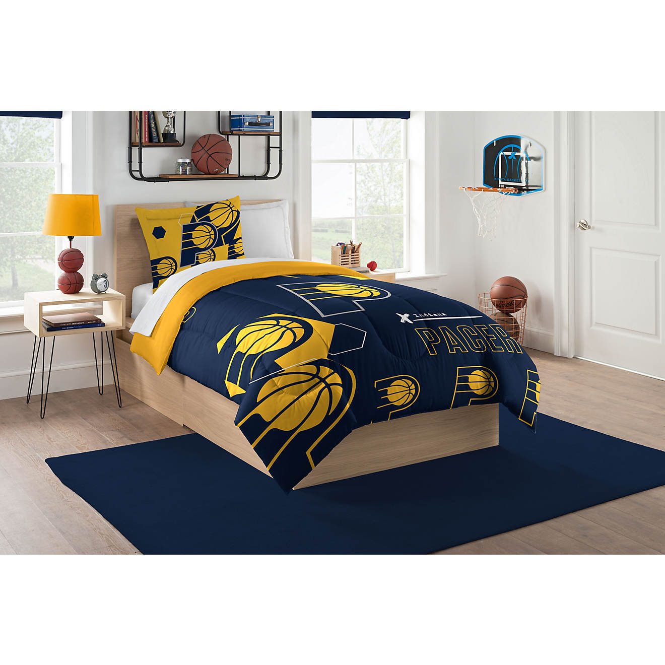 The Northwest Company Indiana Pacers Hexagon Twin Comforter and Sham Set                                                         - view number 1