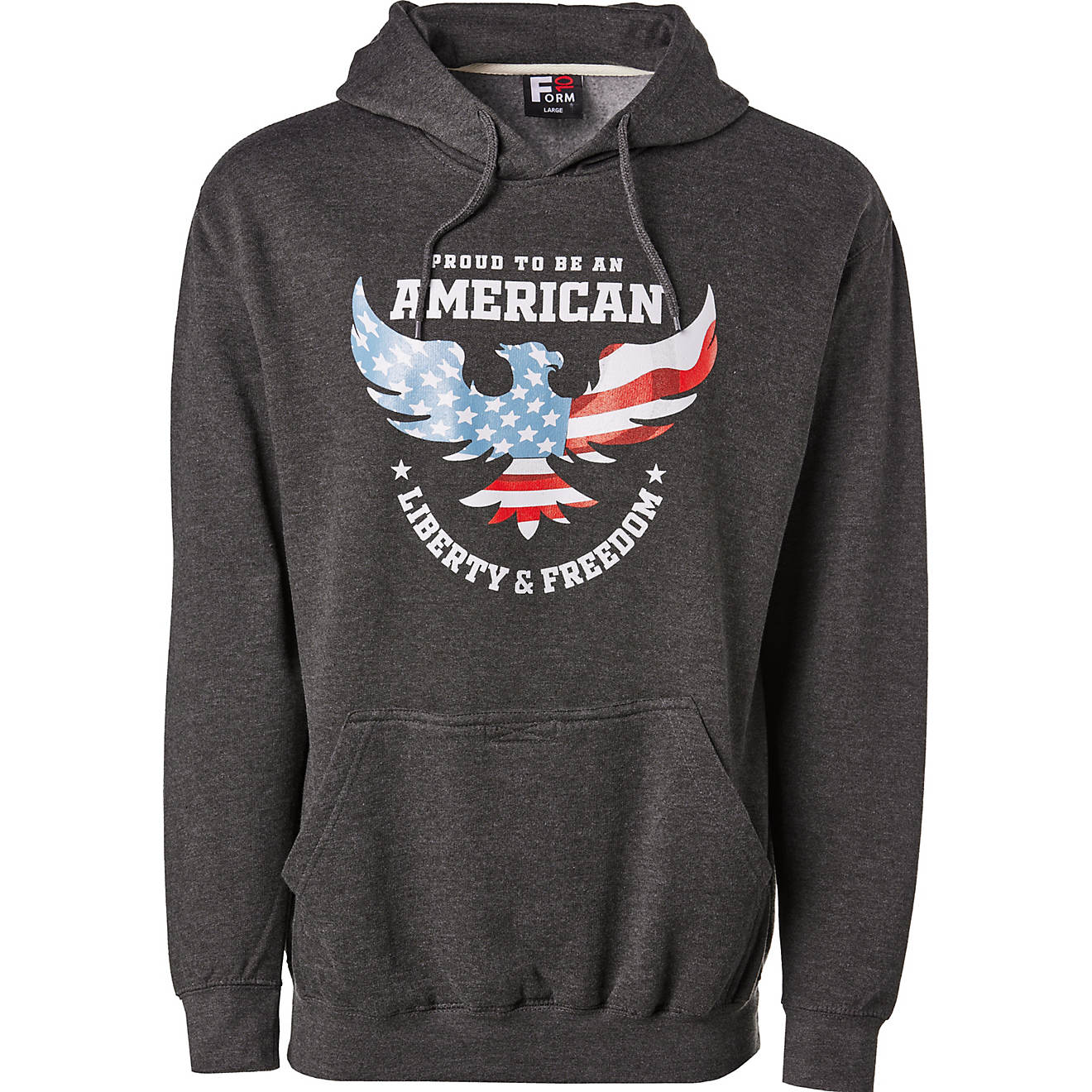Academy Sports + Outdoors Men's Proud to Be An American Hoodie                                                                   - view number 1