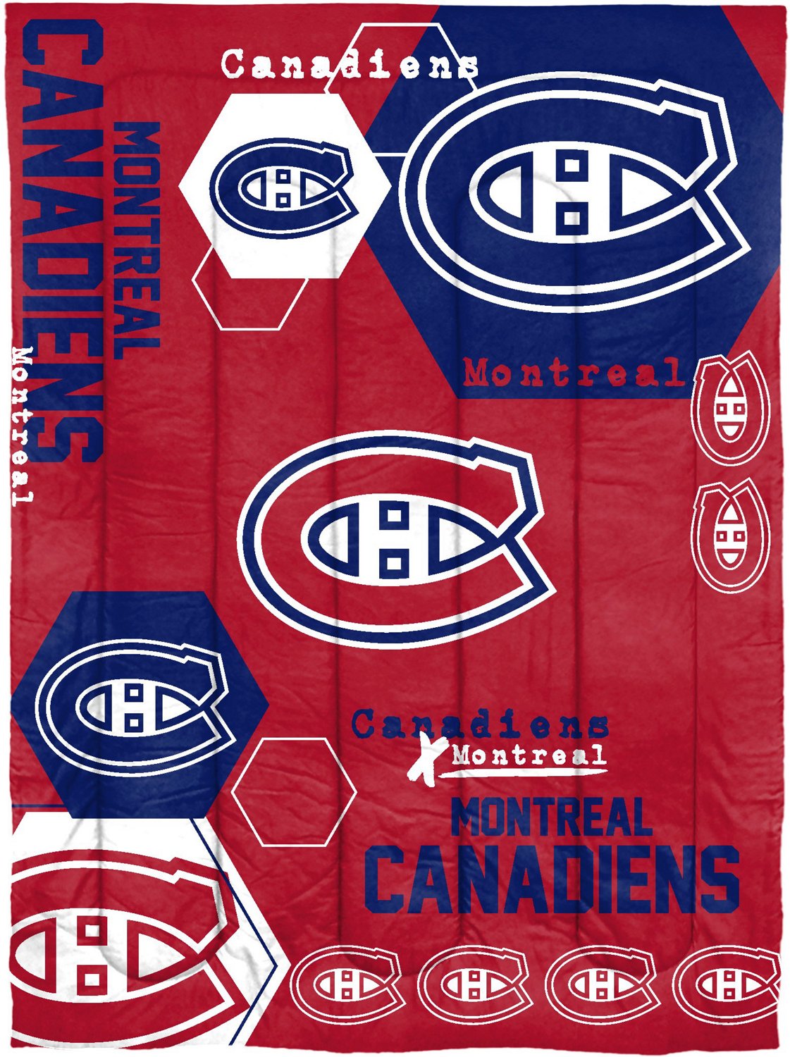 The Northwest Company Montreal Canadiens Hexagon Twin Comforter and Sham Set Academy