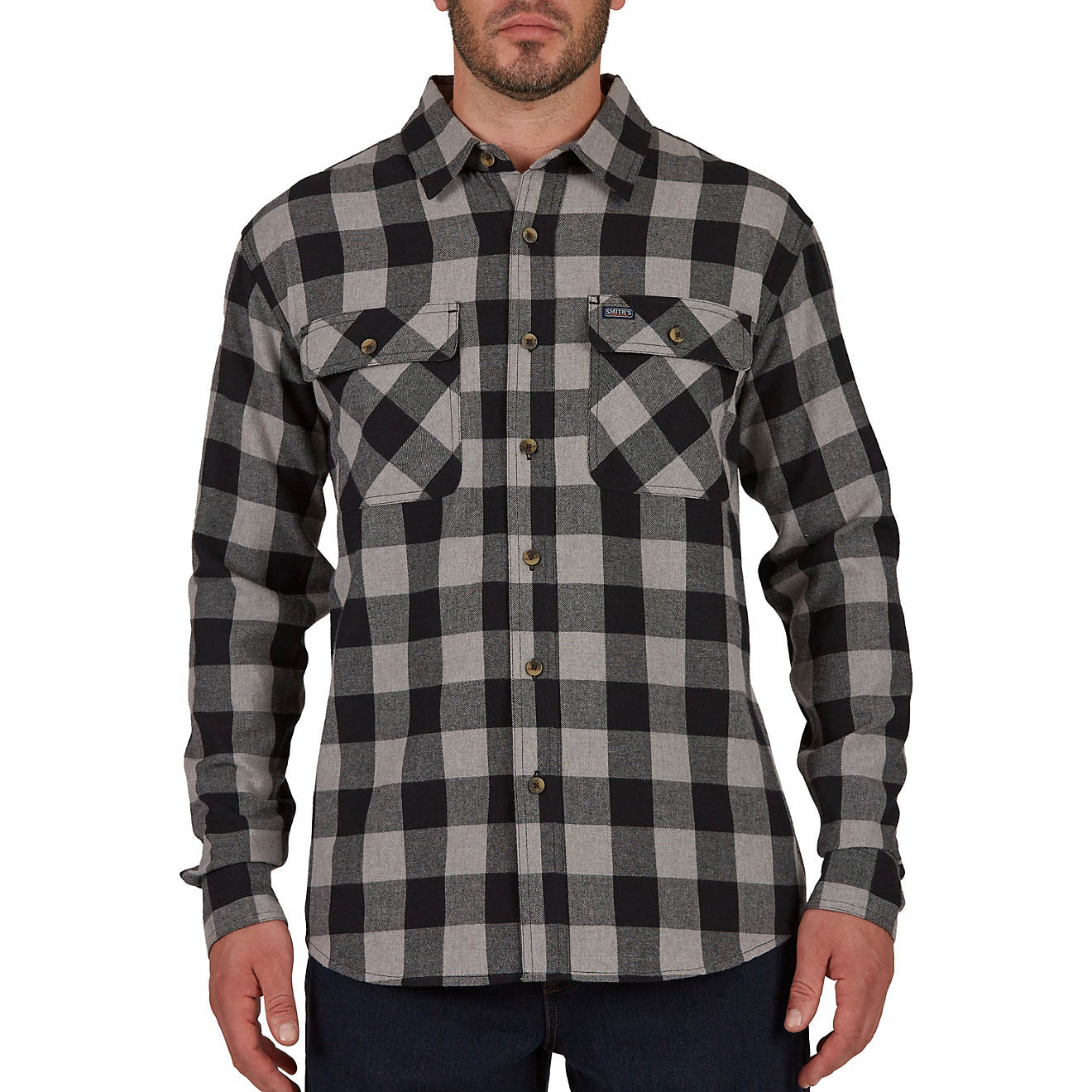 Smith's Workwear Men's Buffalo 2-Pocket Flannel Shirt                                                                            - view number 1