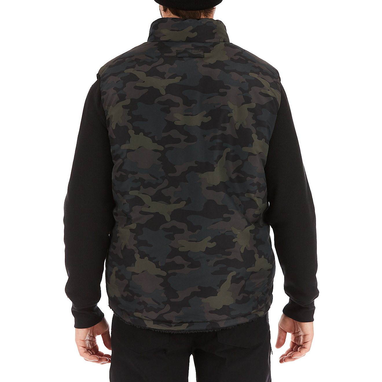 Smith's Workwear Men's Camo Sherpa Lined Vest                                                                                    - view number 2
