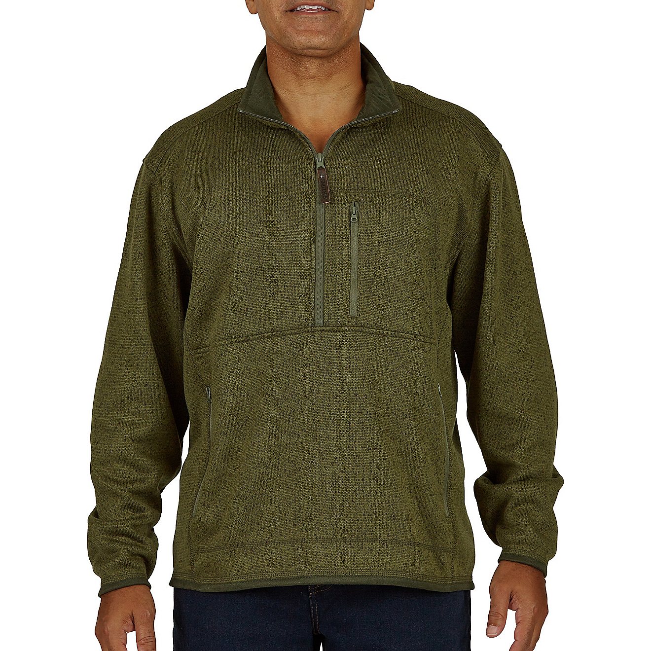 Smith's Workwear Men's Sherpa Lined Sweater Fleece Jacket                                                                        - view number 1