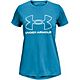 Under Armour Girls' Big Logo Solid Short Sleeve T-shirt                                                                          - view number 1 image