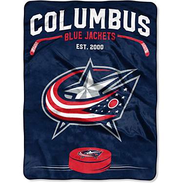 The Northwest Company Columbus Blue Jackets Jersey Raschel Throw Blanket                                                        
