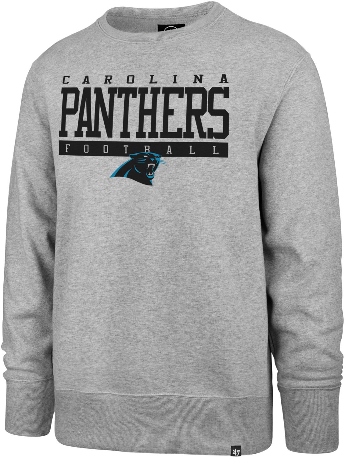 NFL Team Apparel Boys' Carolina Panthers 3rd and Goal Crew Sweatshirt