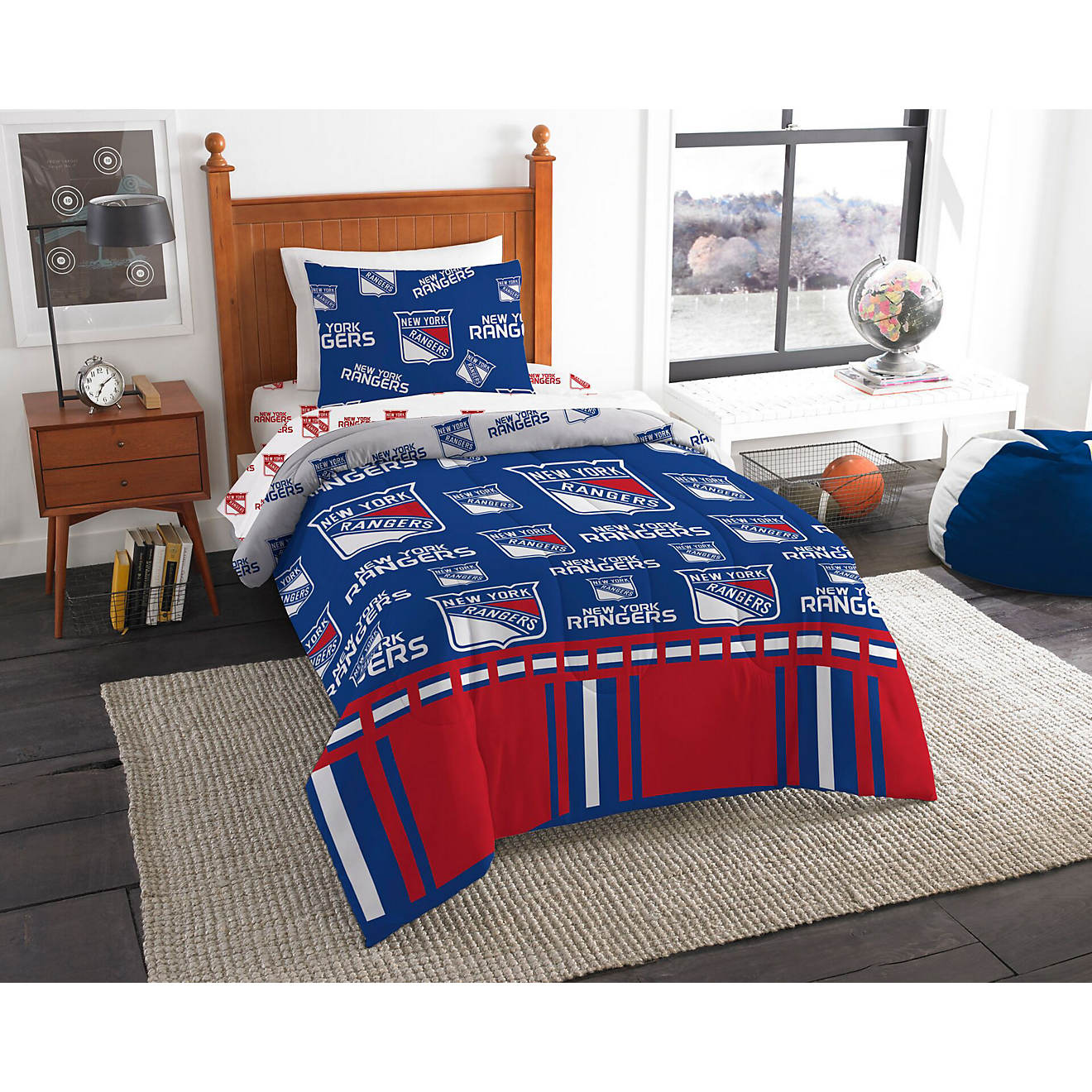Northwest New York Rangers Rotary Twin Bed Set                                                                                   - view number 1
